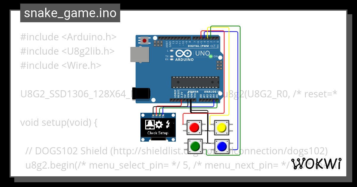 Snake Game Ino Wokwi Arduino And Esp Simulator