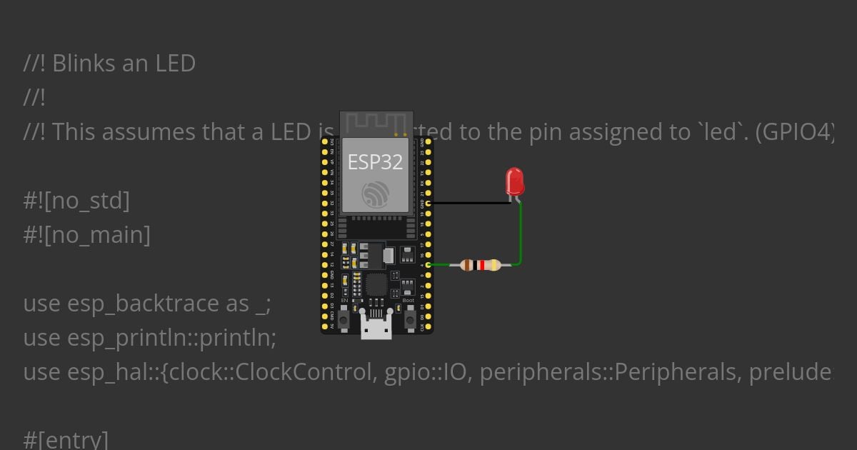 [esp32 | rust | no-std ] blinky