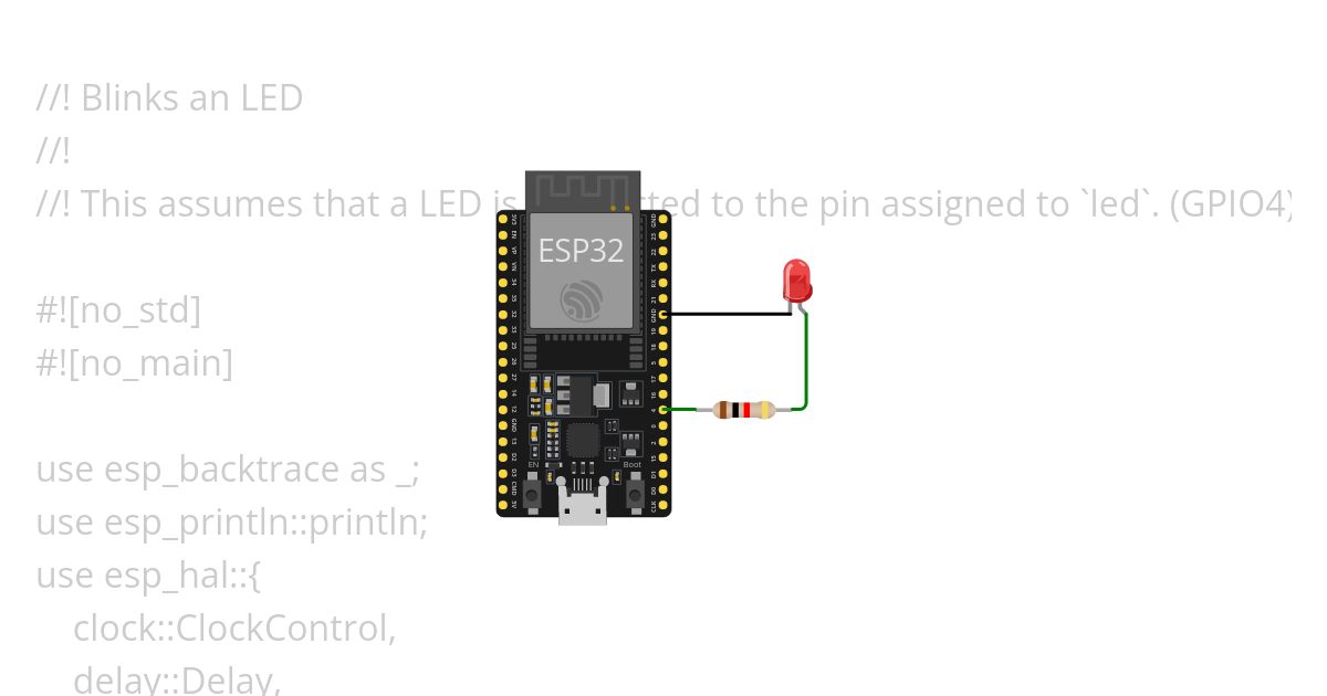 [esp32 | rust | no-std ] blinky simulation