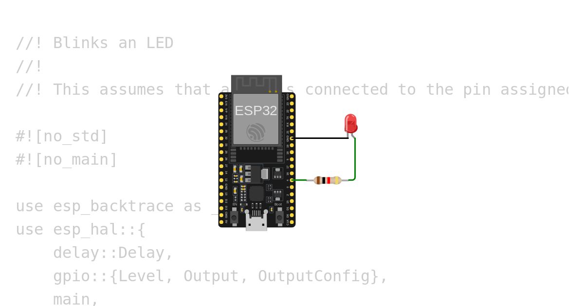 [esp32 | rust | no-std ] blinky simulation