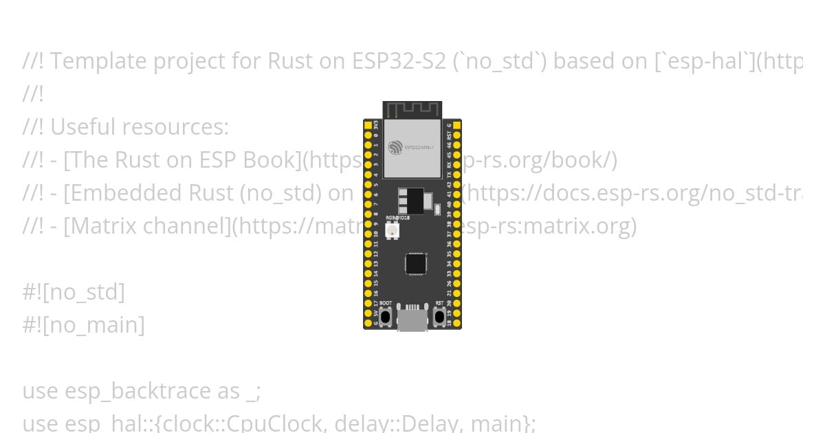 [esp32s2 | rust | no-std ] template simulation