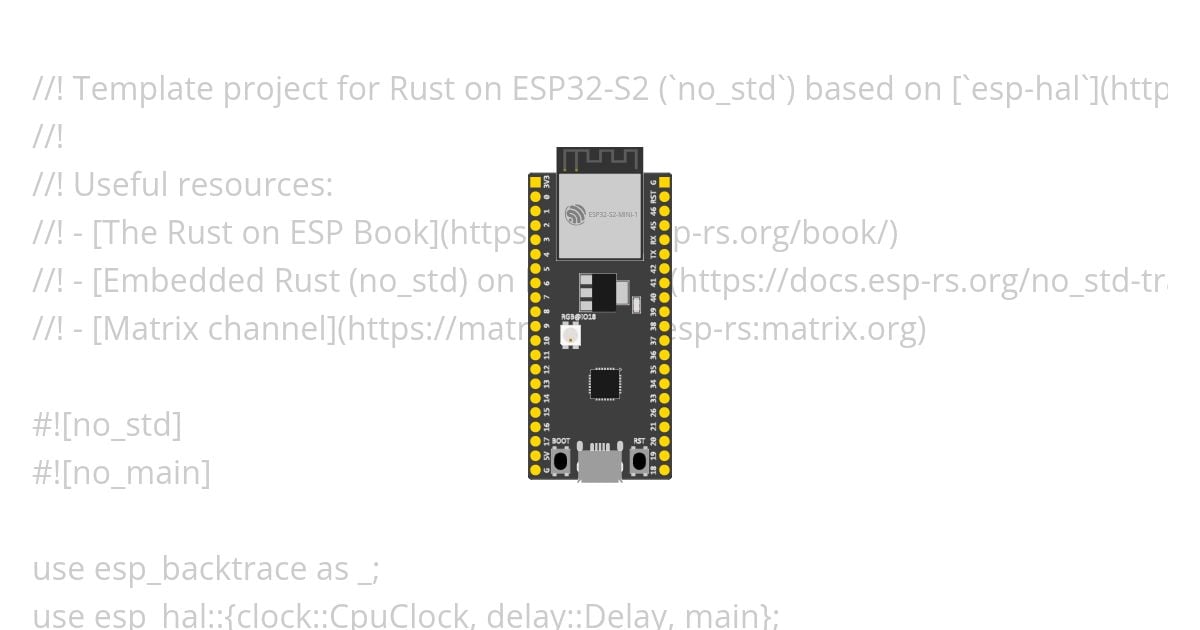 [esp32s2 | rust | no-std ] template simulation