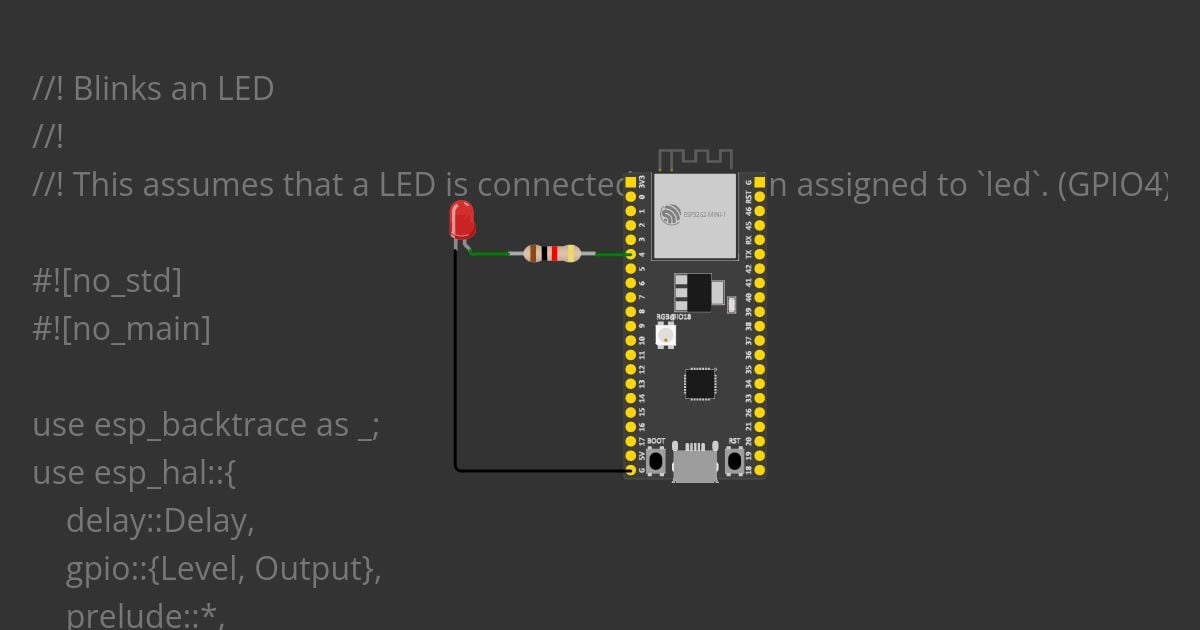 [esp32s2 | rust | no-std ] blinky