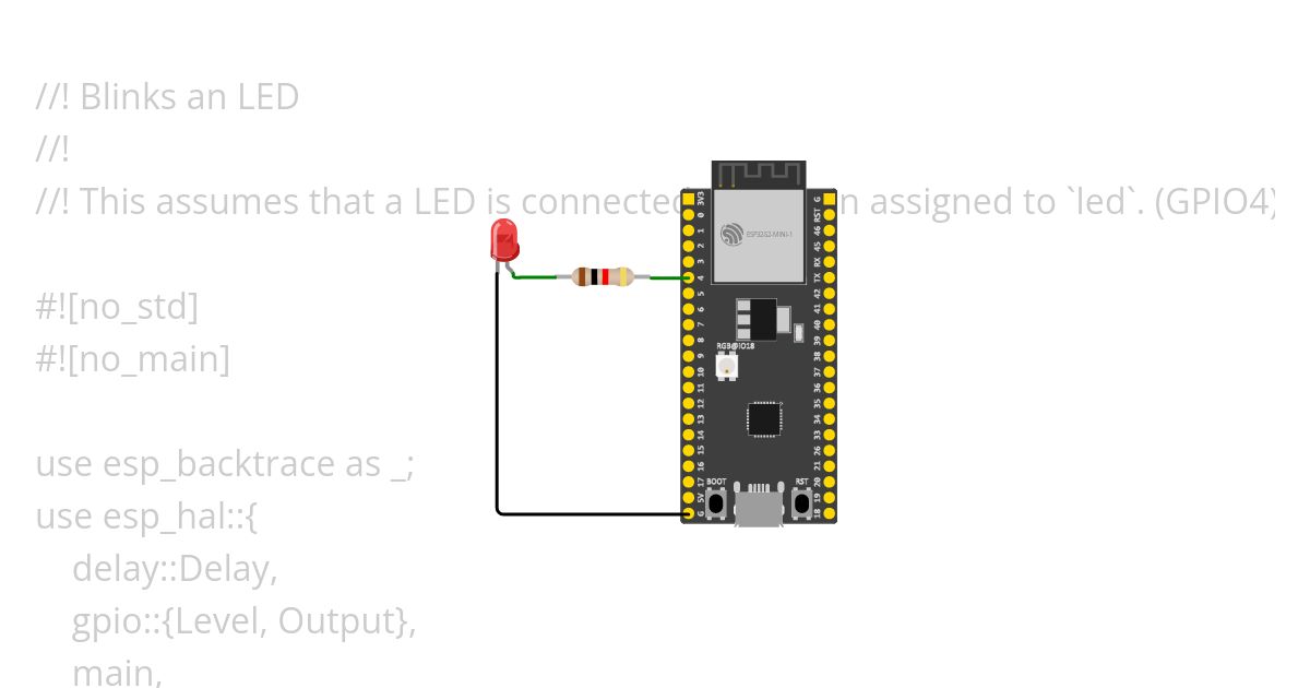 [esp32s2 | rust | no-std ] blinky simulation