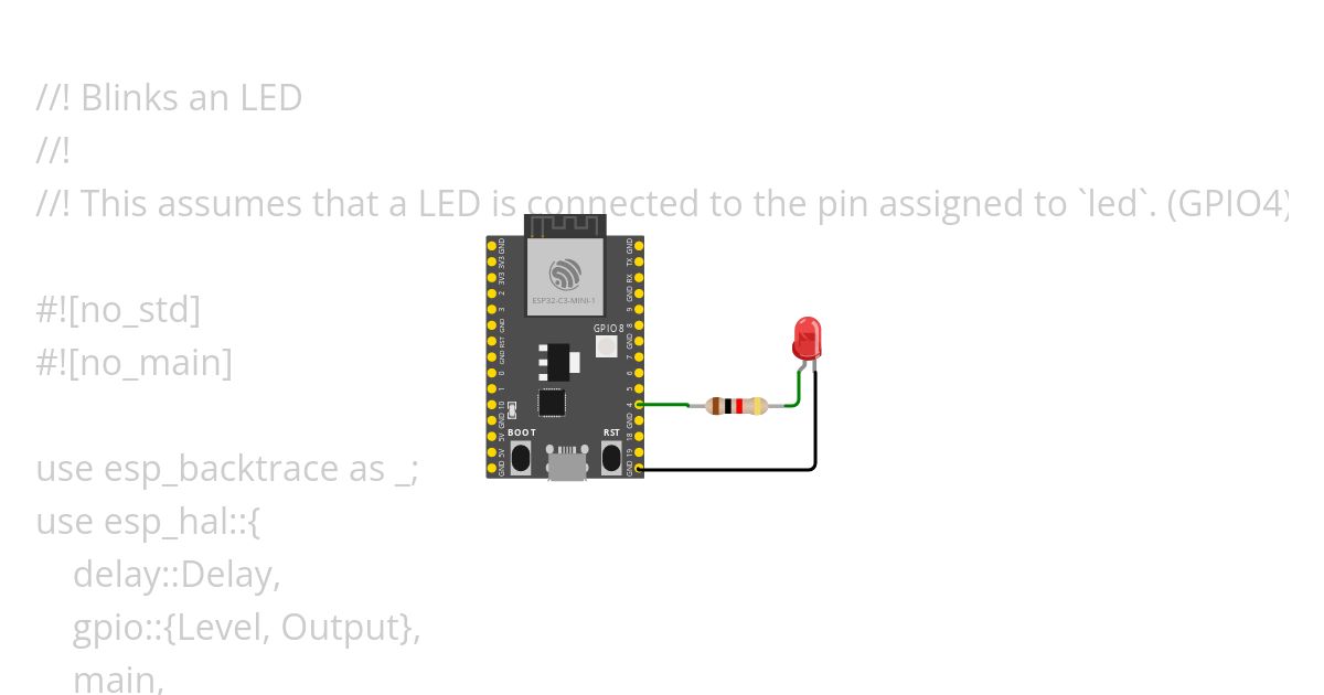 [esp32c3 | rust | no-std ] blinky simulation