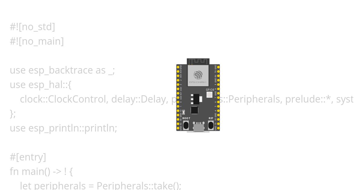 [esp32c3 | rust | no-std ] template simulation