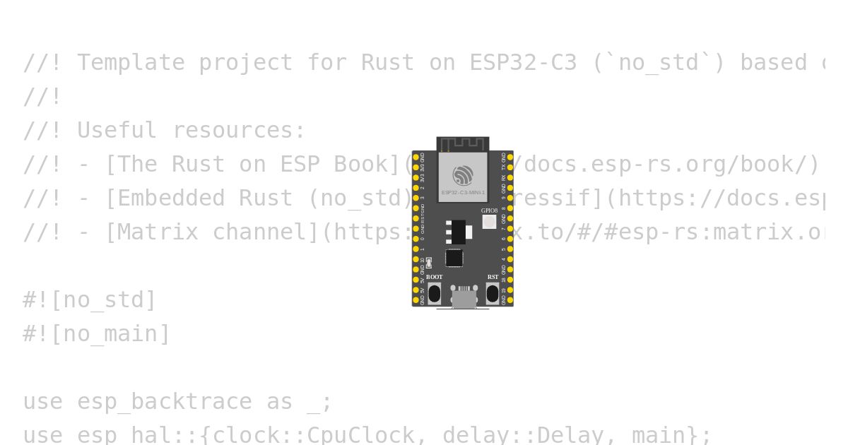 [esp32c3 | rust | no-std ] template simulation
