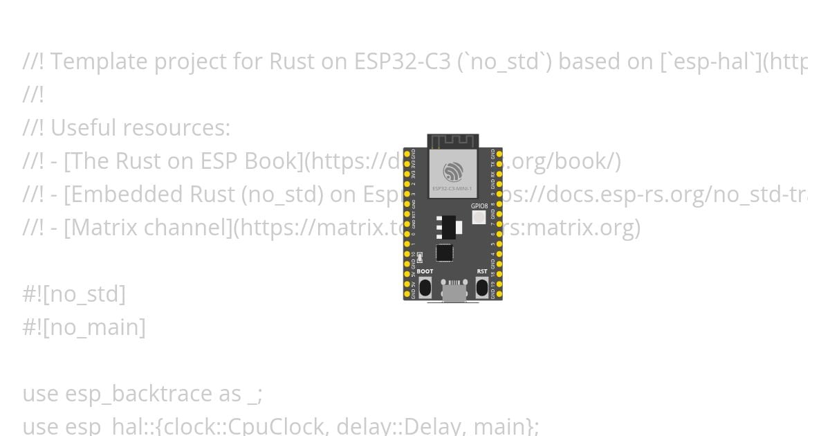 [esp32c3 | rust | no-std ] template simulation