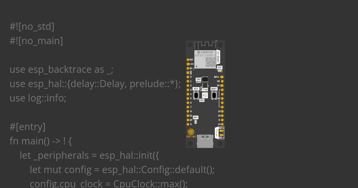 [esp32c3-rust | rust | no-std ] template