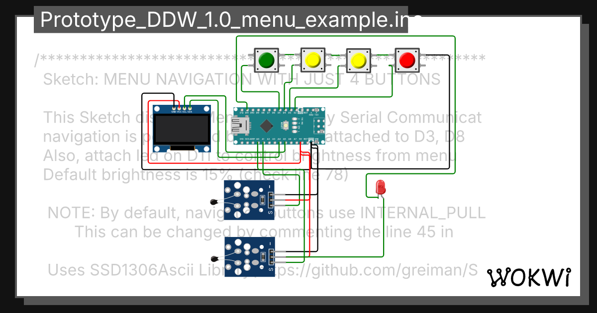 Prototype DDW 1 0 menu example ino Wokwi Arduino And ESP32 Simulator