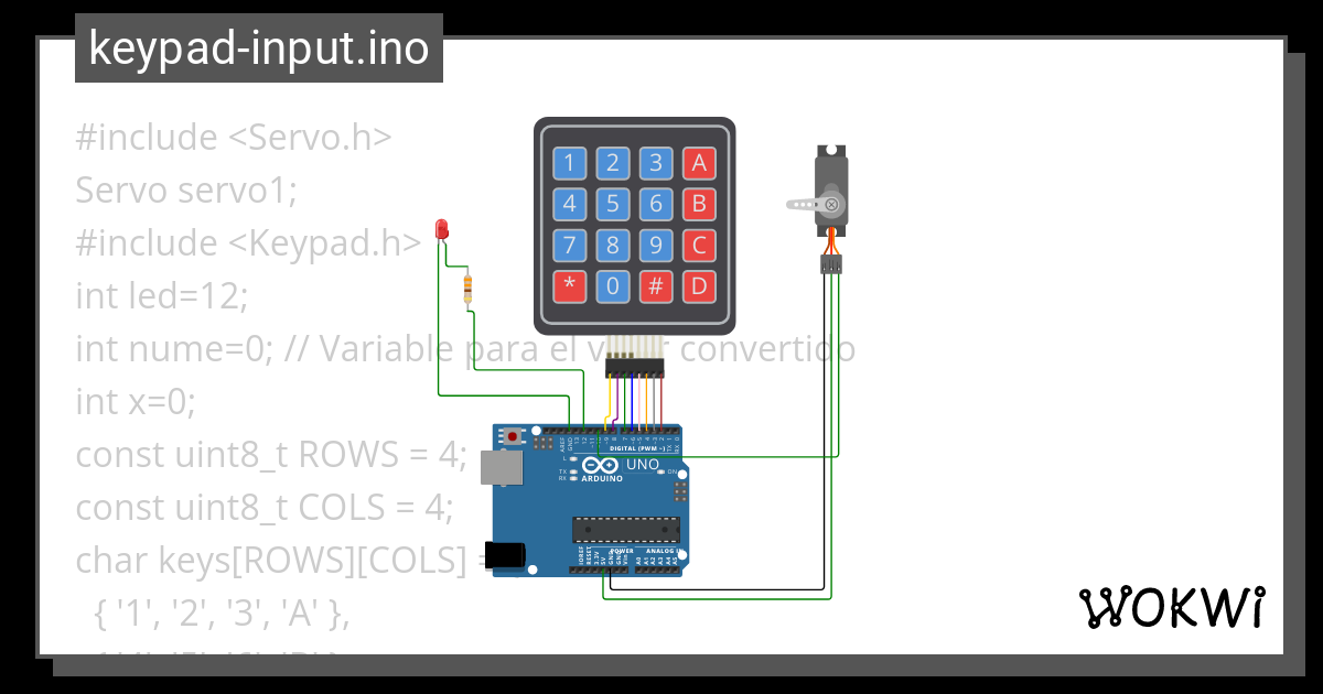 Teclado_Servo - Wokwi ESP32, STM32, Arduino Simulator