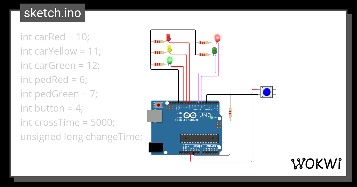 Semafor - Wokwi Esp32, Stm32, Arduino Simulator