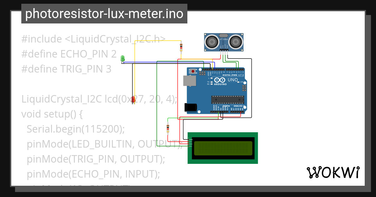 photoresistorluxmeter.ino Wokwi Arduino and ESP32 Simulator