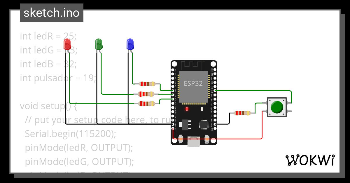 Ejercicio1 - Wokwi ESP32, STM32, Arduino Simulator