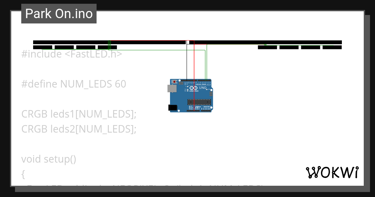 Park On.ino - Wokwi ESP32, STM32, Arduino Simulator