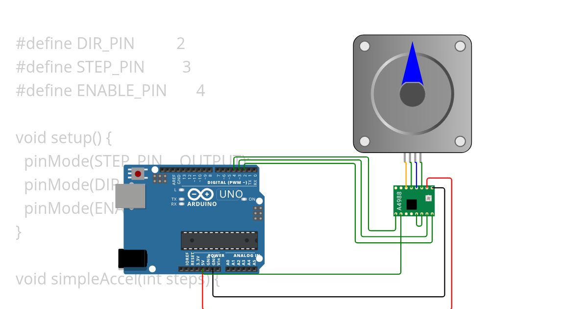 Steper simple Accel Control simulation