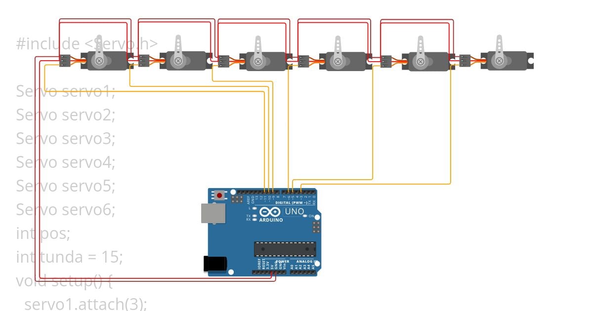 Servo 6 asli simulation