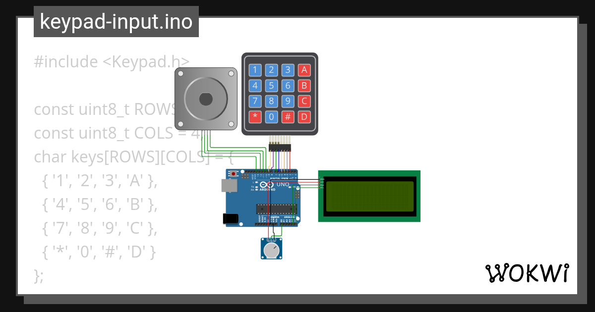 4 Stepper KEYPAD-input.ino - Wokwi ESP32, STM32, Arduino Simulator