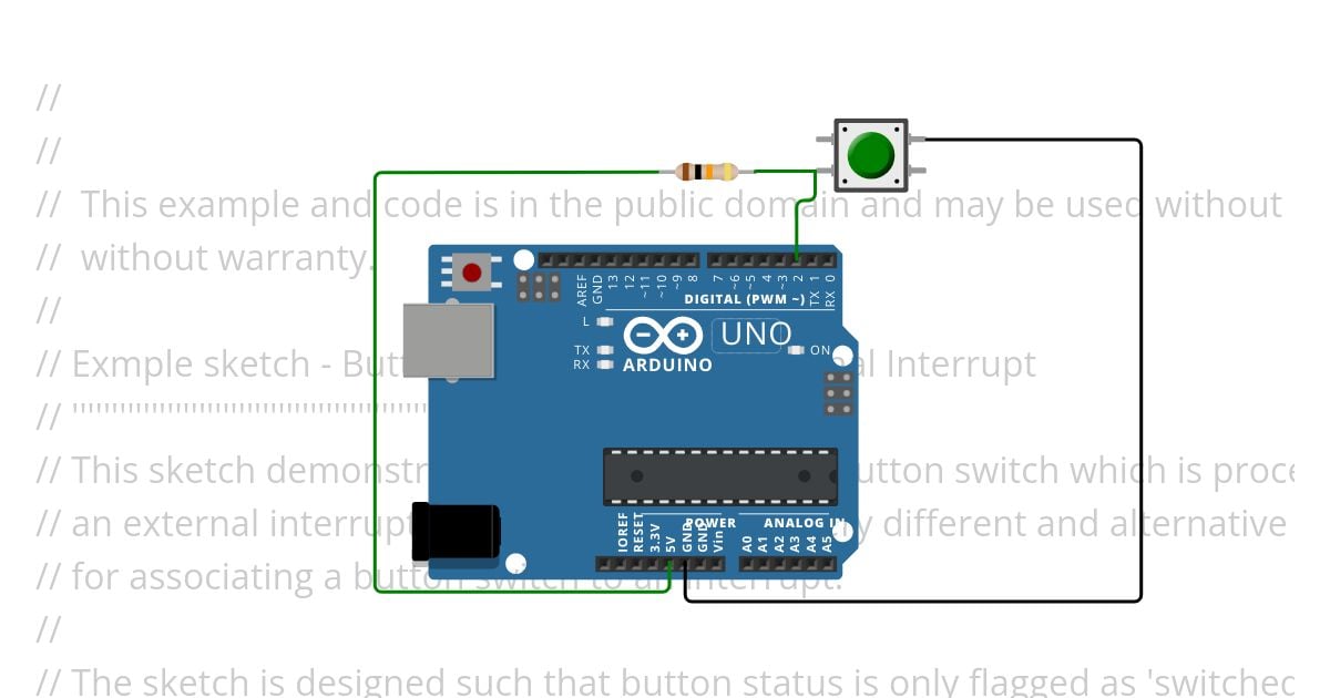 Interrupt Handling for Button Switch.ino simulation