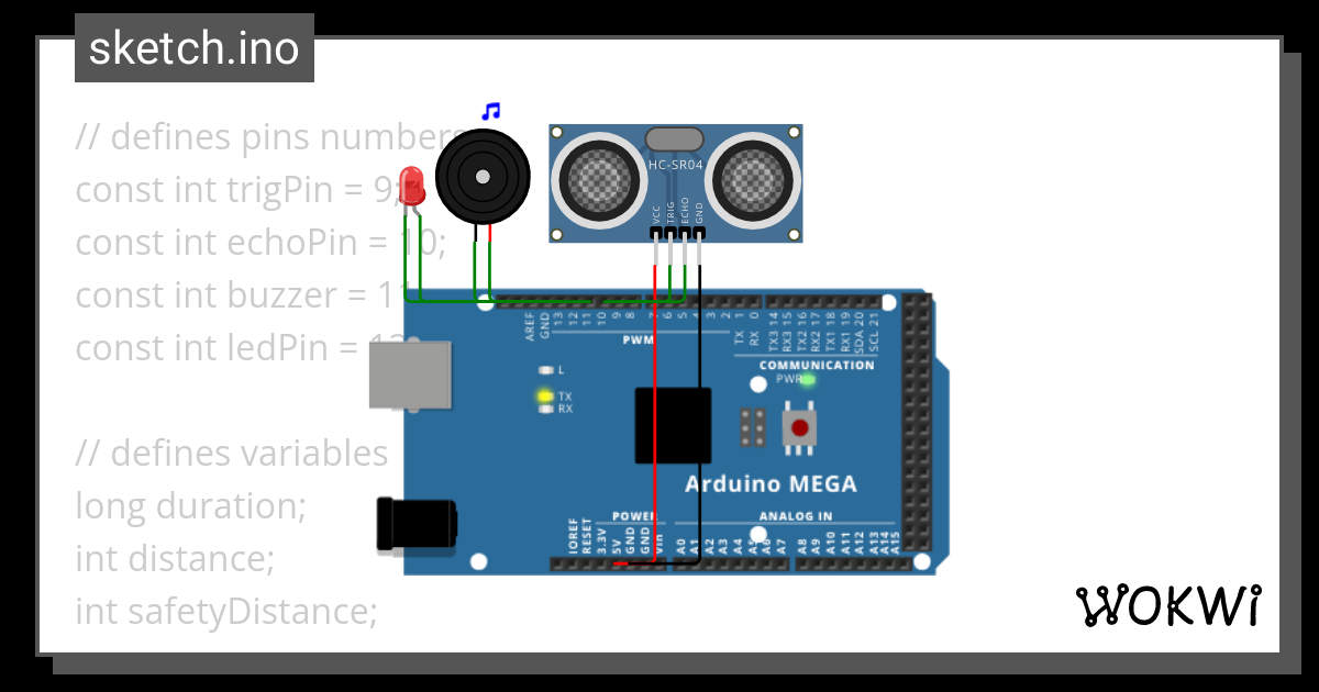 Ultrasonic Sensor Wokwi Arduino And Esp Simulator