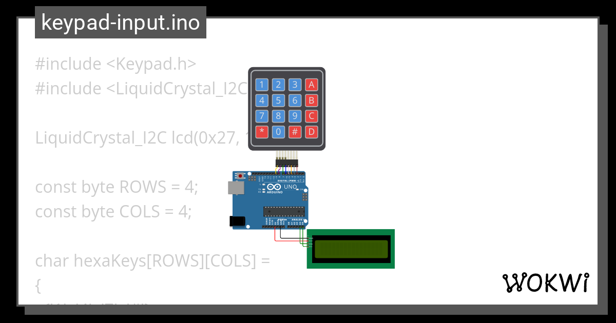 keypad-input.ino - Wokwi ESP32, STM32, Arduino Simulator