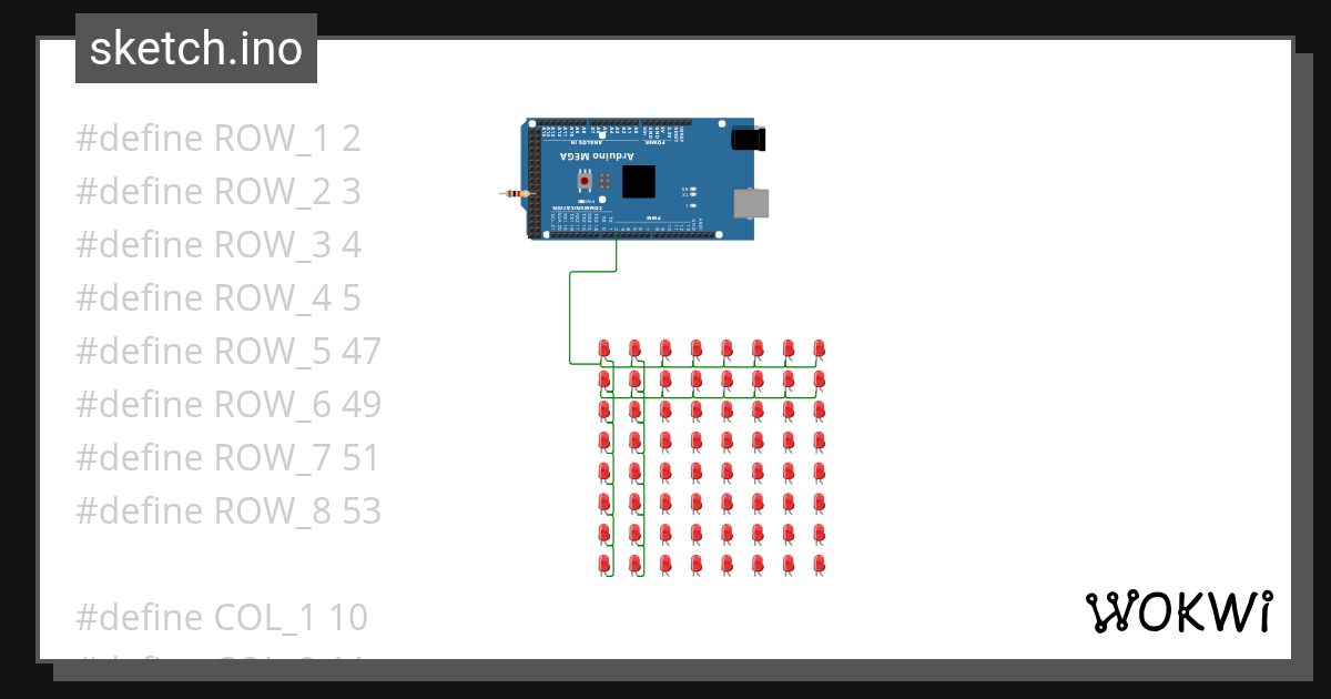 led matrix - Wokwi ESP32, STM32, Arduino Simulator