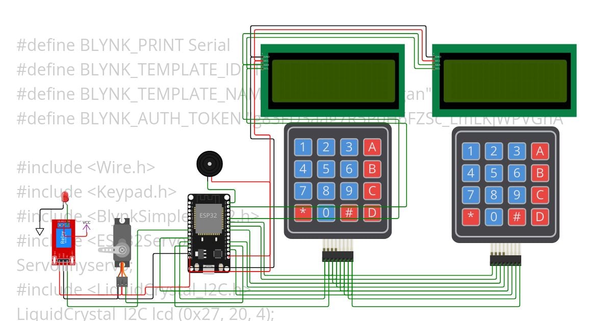 Smart Password input keypad ke oled.ino simulation