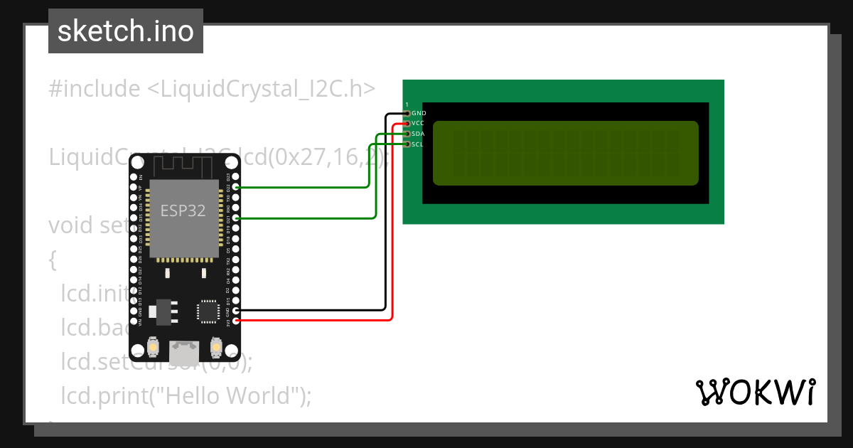 LCD - Wokwi ESP32, STM32, Arduino Simulator