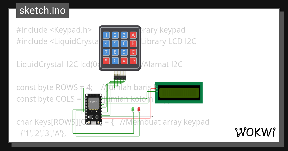LCD DAN LED_Topik4.3 - Wokwi ESP32, STM32, Arduino Simulator