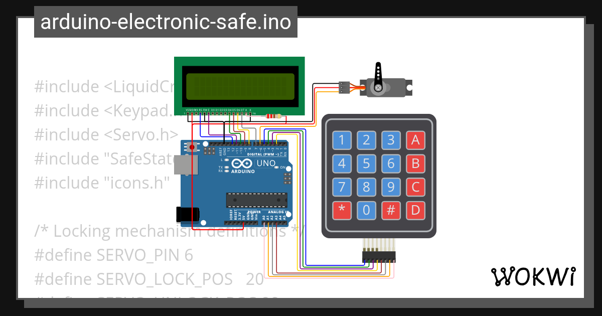 arduino-electronic-safe.ino - Wokwi ESP32, STM32, Arduino Simulator