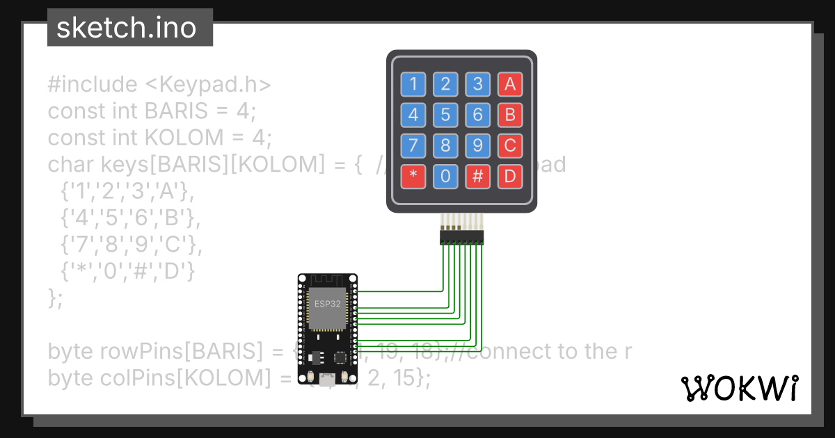 Menampilkan Input Keypad Pada Serial Monitor - Wokwi ESP32, STM32 ...