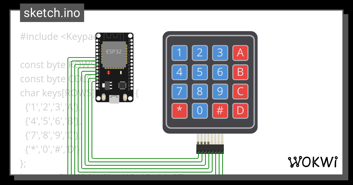 4x4 Push Button Ino Wokwi Arduino And Esp32 Simulator Vrogue 5225