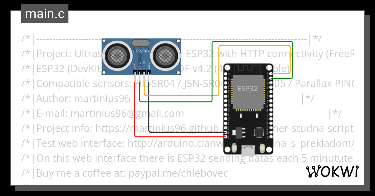 Ultrasonic Sensor Node Esp32 Freertos With Wifi And Esp Idf Wokwi Arduino And Esp32