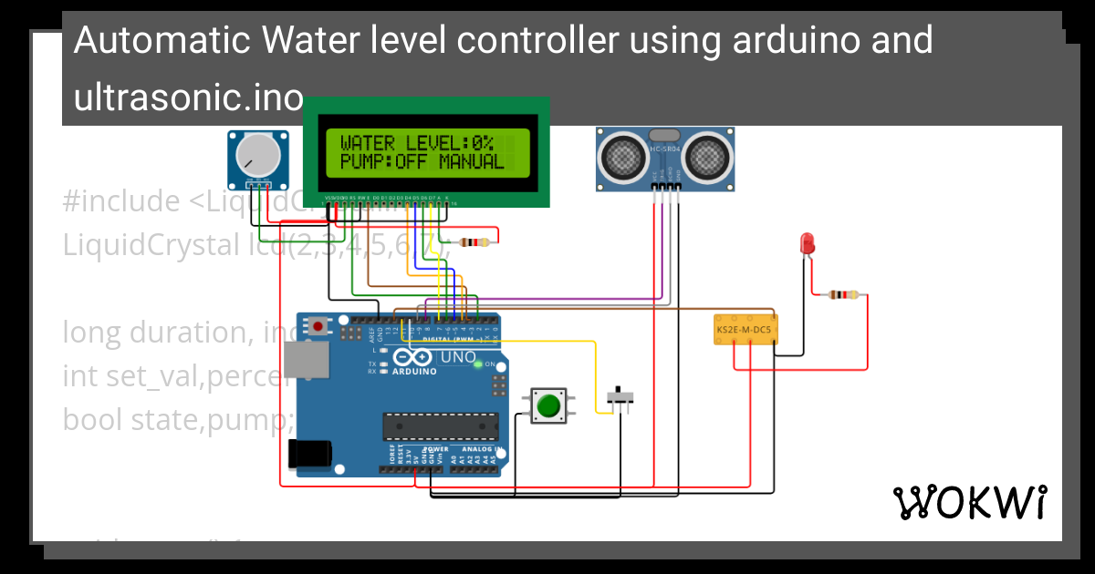 Automatic Water Level Controller Using Arduino And O Wokwi Esp32 Stm32 Arduino 