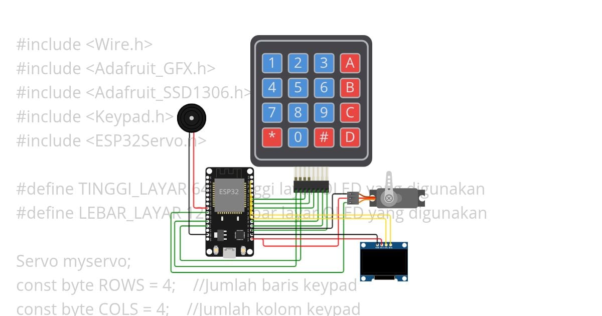 Prak55-Keypad-Servo-Buzzer-OLED.ino simulation