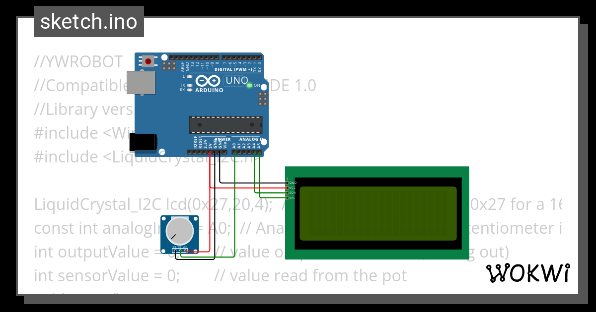 sterretjes_LCD+potmeter - Wokwi ESP32, STM32, Arduino Simulator