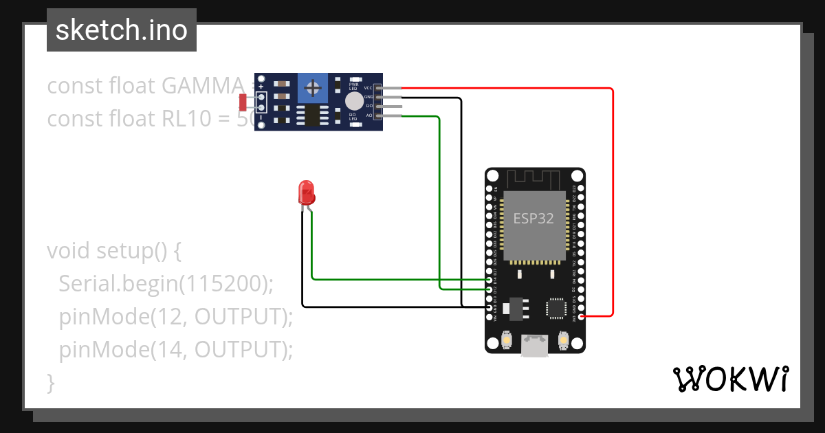photoresistor with blynk - Wokwi ESP32, STM32, Arduino Simulator