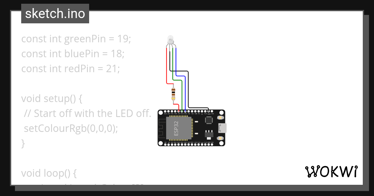 rgb led - Wokwi ESP32, STM32, Arduino Simulator