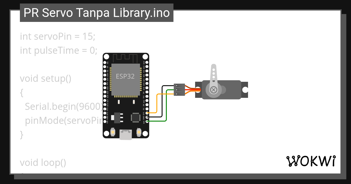 Servo Tanpa Library.ino Wokwi ESP32, STM32, Arduino Simulator