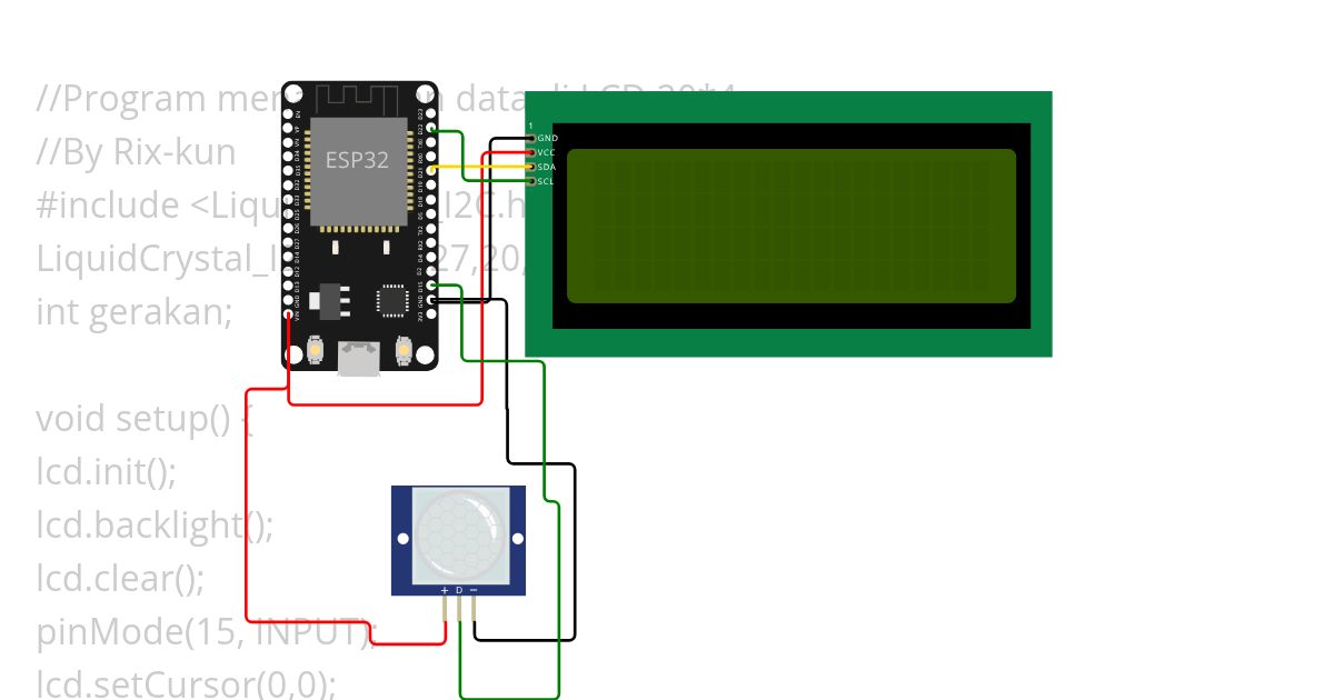 Program LCD sederhana simulation