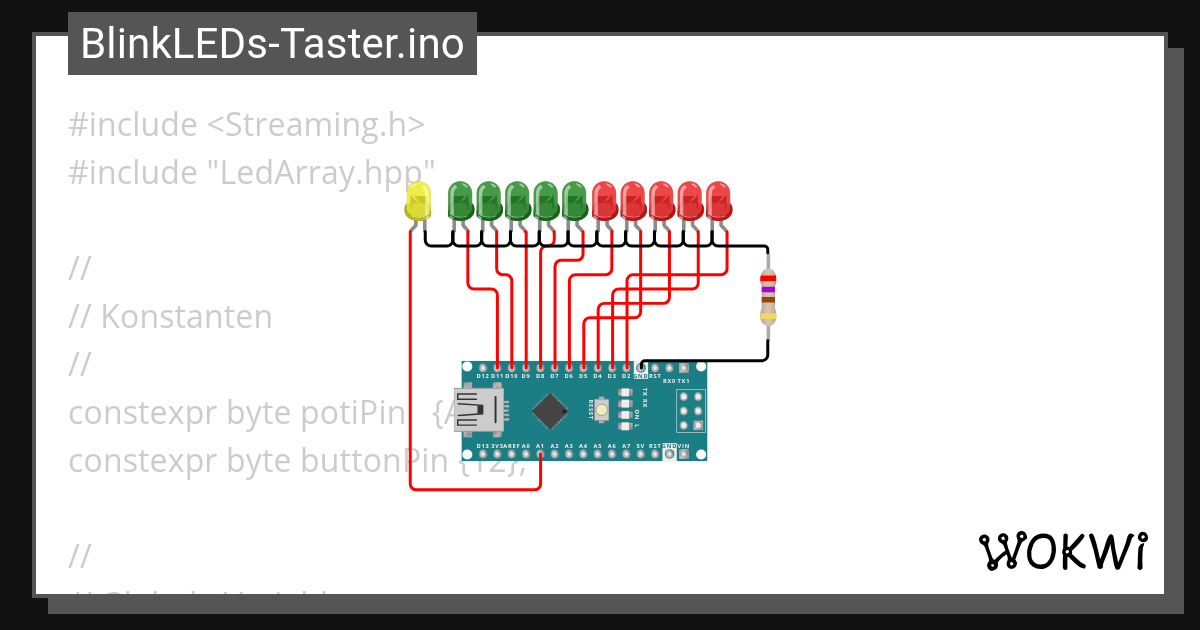 BlinkLEDs-Taster.ino - Wokwi ESP32, STM32, Arduino Simulator
