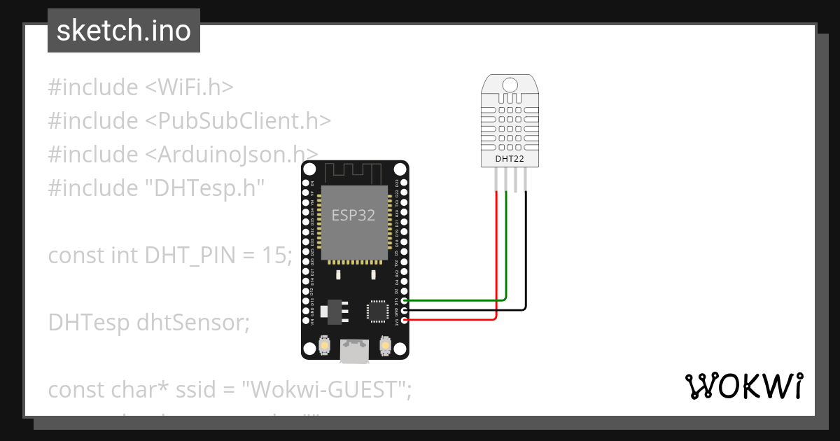 MQTT Pub String JSON Wokwi ESP32, STM32, Arduino Simulator