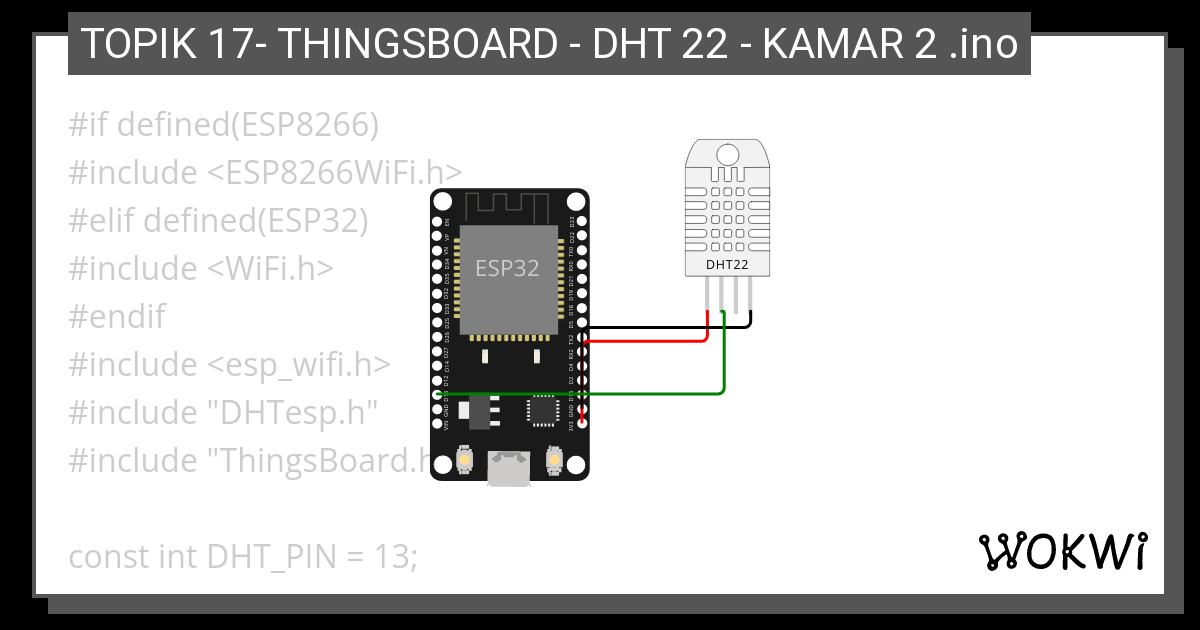 Topik 26 Thingsboard Dht Ultrasonik Ino Wokwi Esp32 S