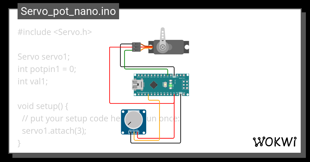 Servo Pot Nano Ino Wokwi Esp Stm Arduino Simulator