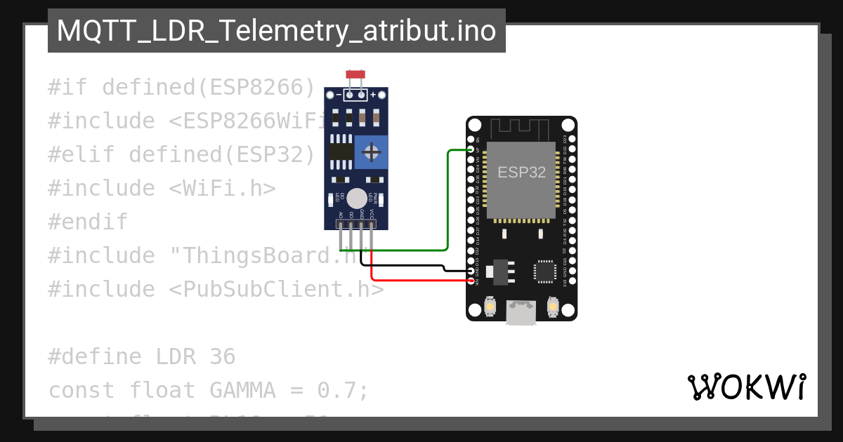 Mqtt ldr telemetry atribut ino wokwi esp32 stm32 arduino simulator