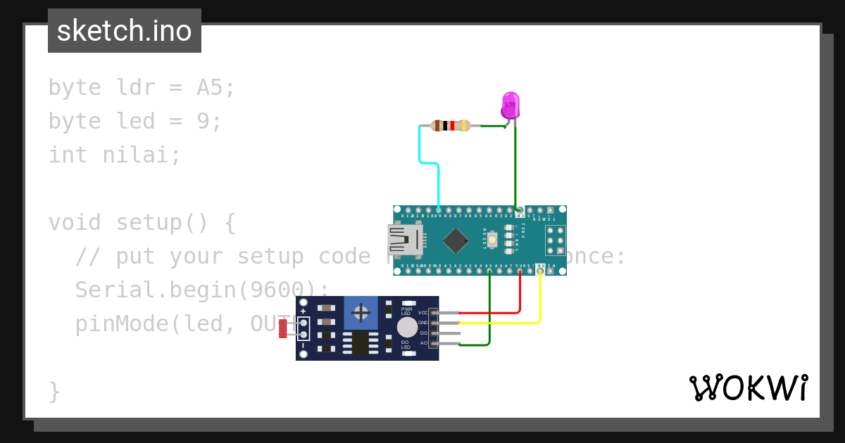 sensor cahaya - Wokwi ESP32, STM32, Arduino Simulator