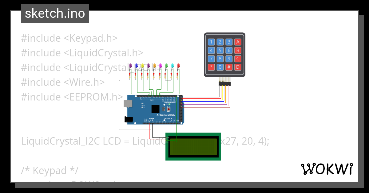 Keypad Leds Ino Copy Wokwi Esp Stm Arduino Simulator