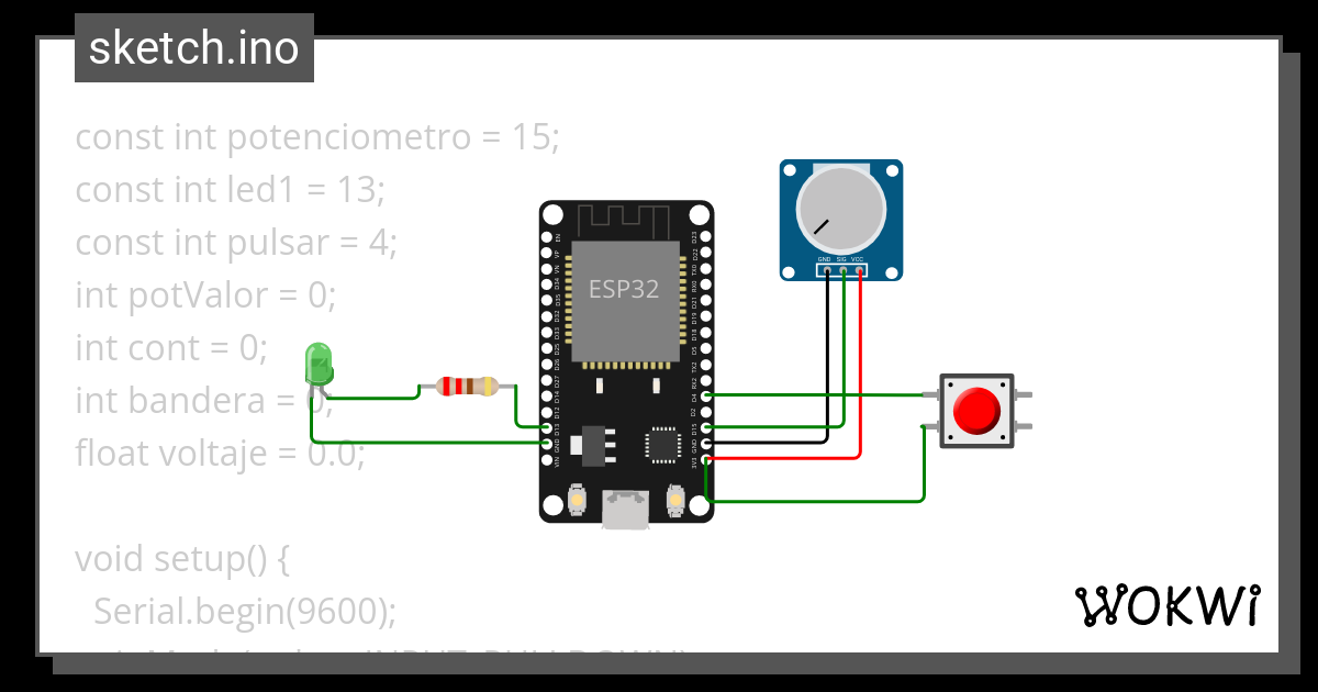 Simulacion Parcial - Wokwi ESP32, STM32, Arduino Simulator