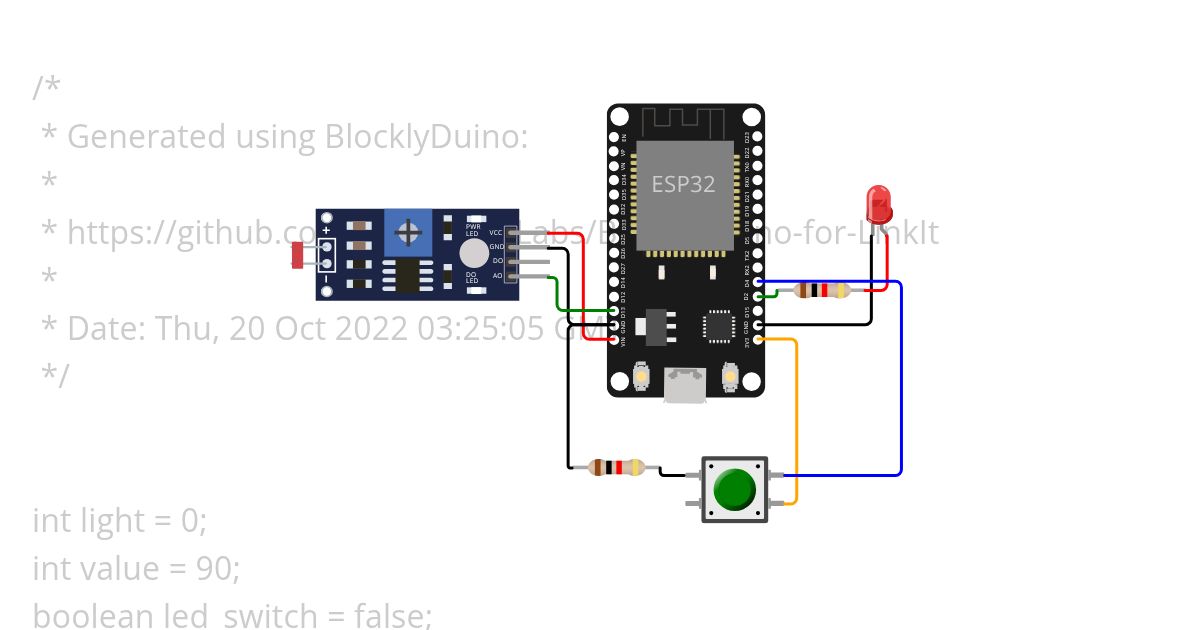 光敏與按鈕 simulation