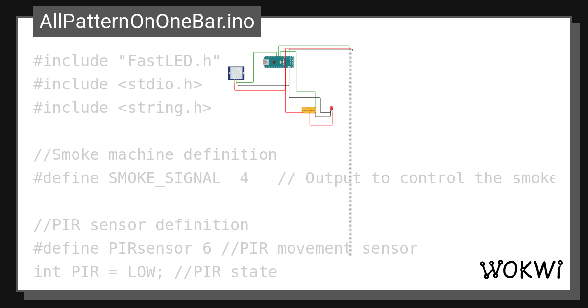 Allpatternononebar ino wokwi esp32 stm32 arduino simulator